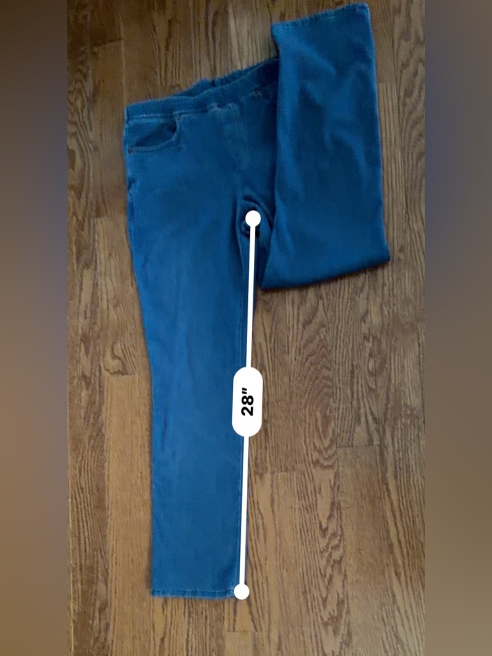 Lands' End Medium Blue Denim Stretch Jeans Sz Small Petite 6/8 - Picture 6 of 6